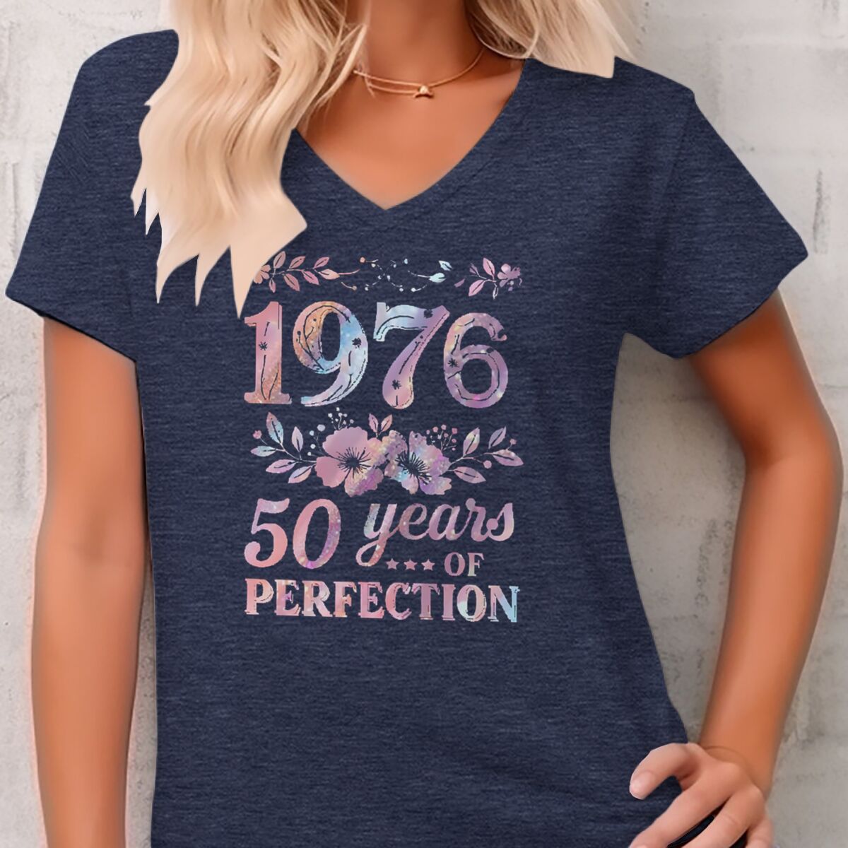 Men'S Fashion Over 50 - Футболки с V-образным вырезом, посвященные 50-летию