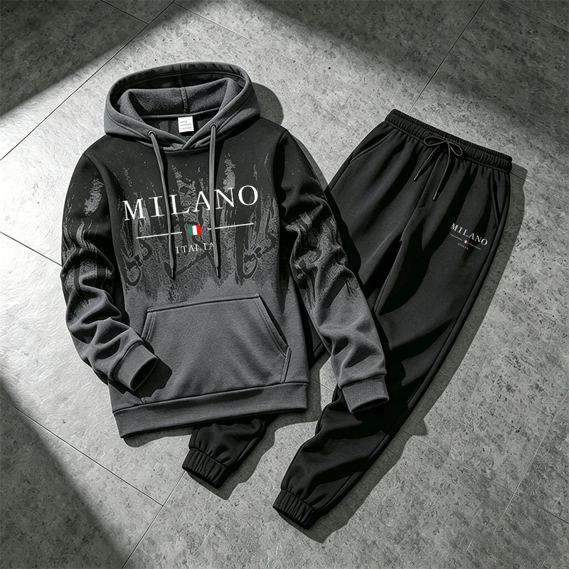 Jogger Sweatpants Men - Новинка 2026: Мужской спортивный костюм (худи