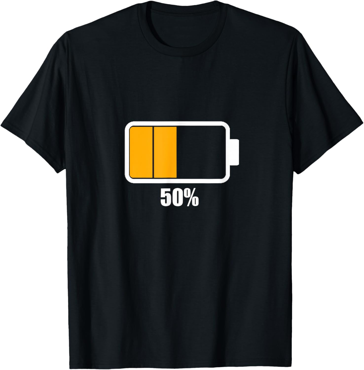 Men'S Fashion Over 50 - Батарея Half [50% оставшиеся] Футболка Battery