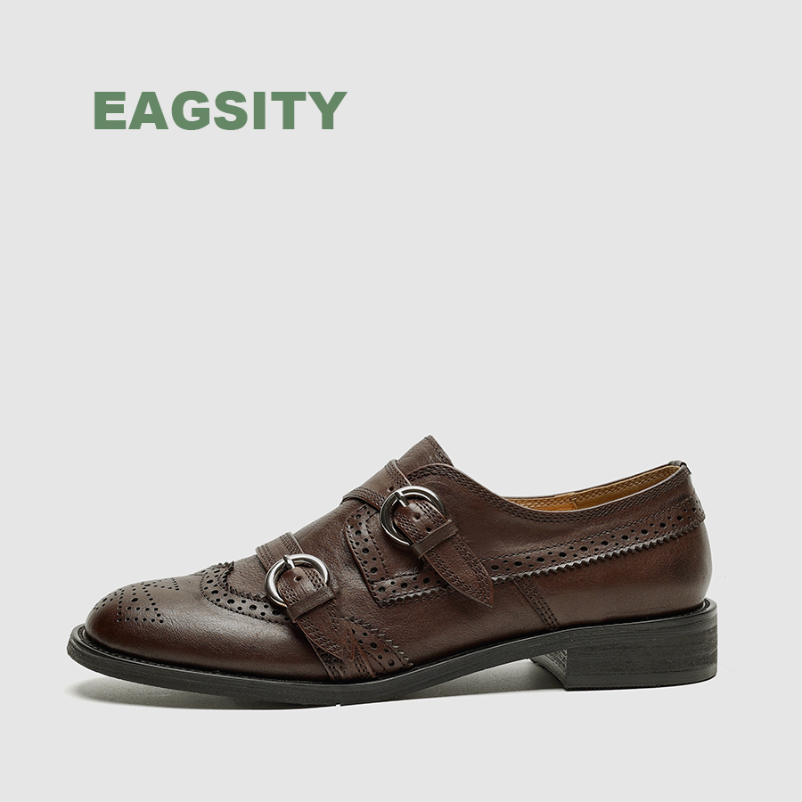 Oxford Shoes Brogue - EAGSITY женская обувь из коровьей кожи