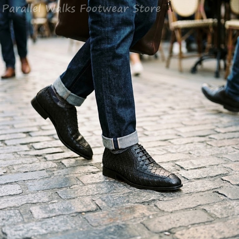 Oxford Shoes Brogue - Мужские оксфорды Sartorial из кожи с