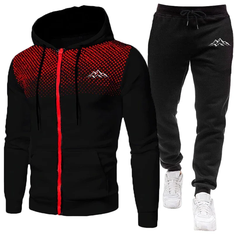 Jogger Sweatpants Men - Мужской комплект: толстовка на молнии с