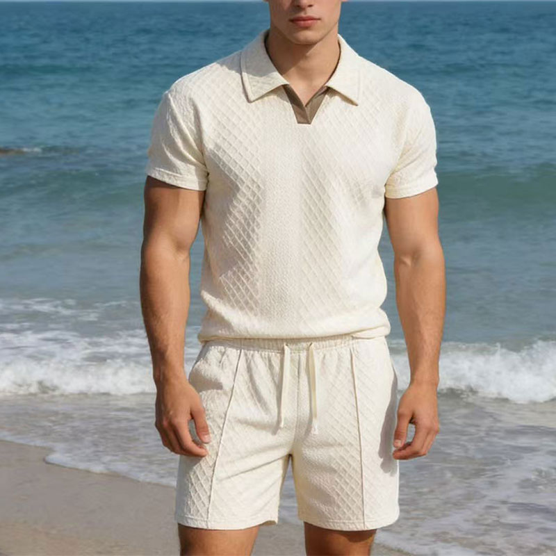 Men'S Fashion Course - Летний мужской костюм 2026: однотонный вафельный