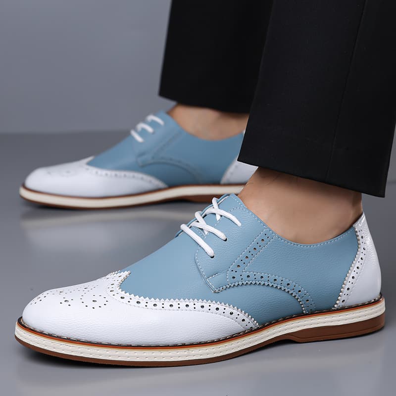 Мужские белые и синие двухцвет – обзор и цена Oxford Shoes Brogue