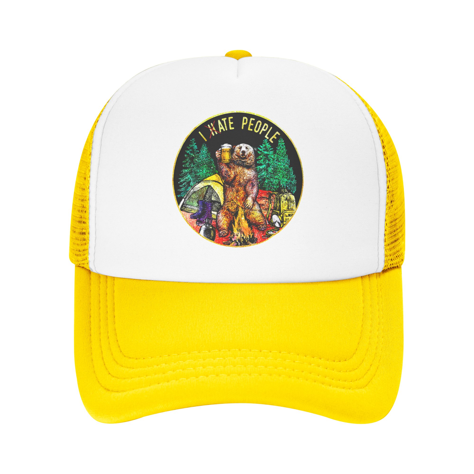 Бейсболка I Hate People Bear д – обзор и цена Trucker Hat Cap