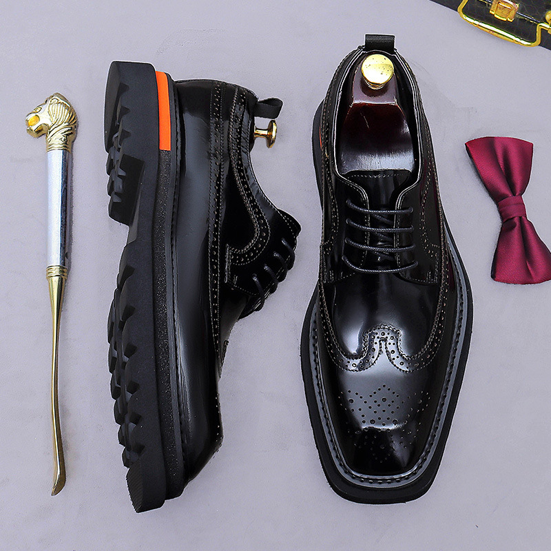 Мужские оксфорды на платформе  – обзор и цена Oxford Shoes Brogue