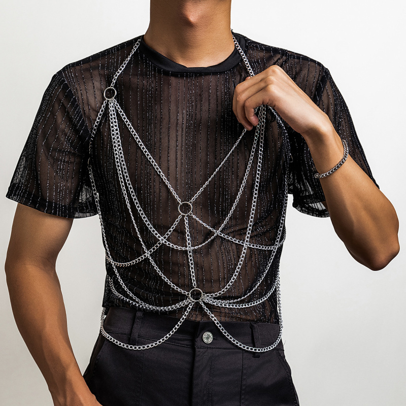 Мужской серебряный многослойны – обзор и цена Fashion Harness Men